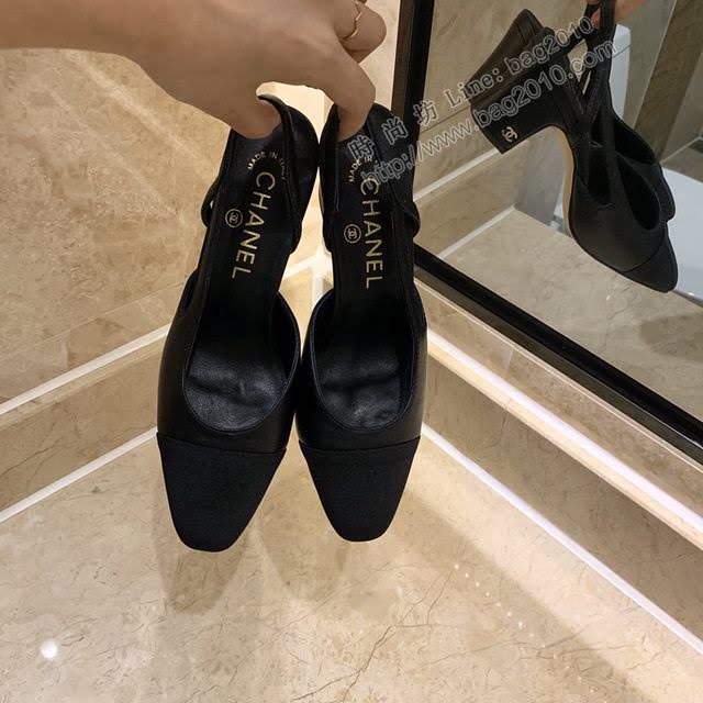 Chanel女鞋 香奈兒時尚經典涼鞋 Chanel中跟涼鞋  naq1086